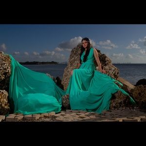 Adjustable Aqua Dress